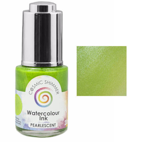 Cosmic Shimmer Pearlescent Watercolour Ink 20ml - Lime Sherbet