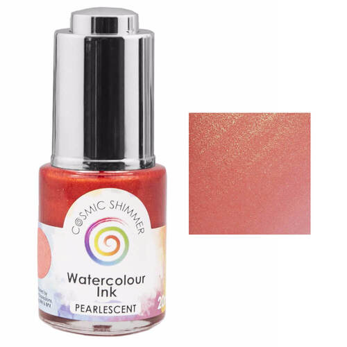 Cosmic Shimmer Pearlescent Watercolour Ink 20ml - Red Sunset
