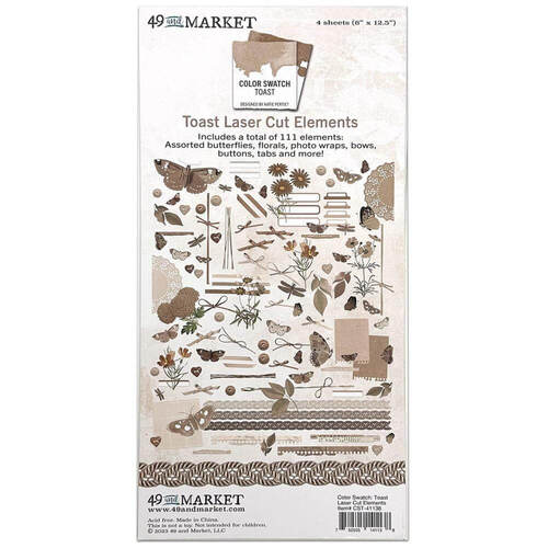 49 and Market - Color Swatch: Toast Laser Cut Outs - Elements