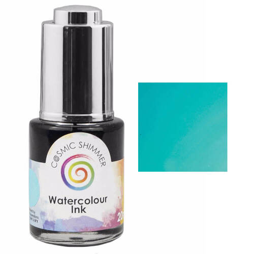 Cosmic Shimmer Watercolour Ink 20ml - Peacock Teal