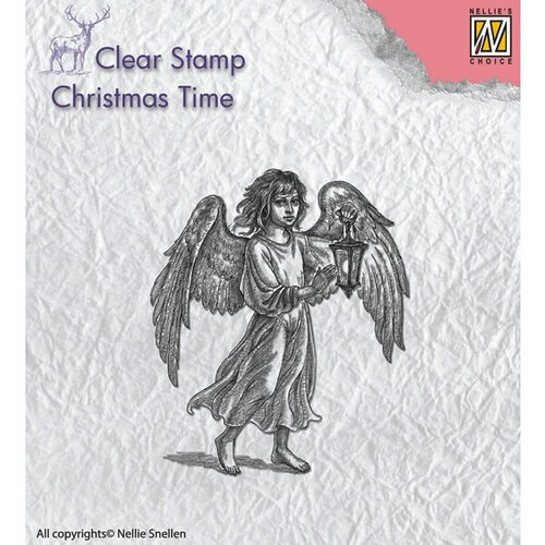 Nellie Snellen Clear Stamp Christmas Time - Angel with Lantern CT021