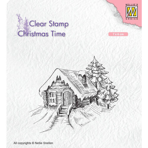 Nellie Snellen Christmas Time Clear Stamps - Cosily Snowy Cottage CT030