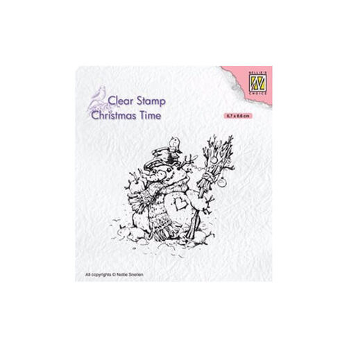 Nellie Snellen Christmas Time Clear Stamp - Snowman CT034