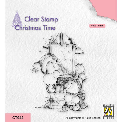 Nellie Snellen Clear Stamp Christmas Time - Present Delivery CT042