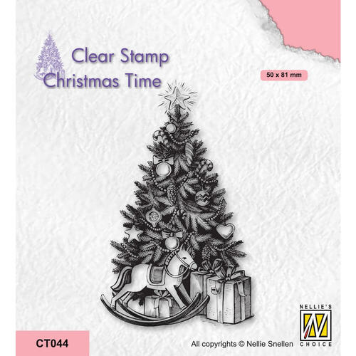 Nellie Snellen Clear Stamp Christmas Time - Christmas Tree and Presents CT044