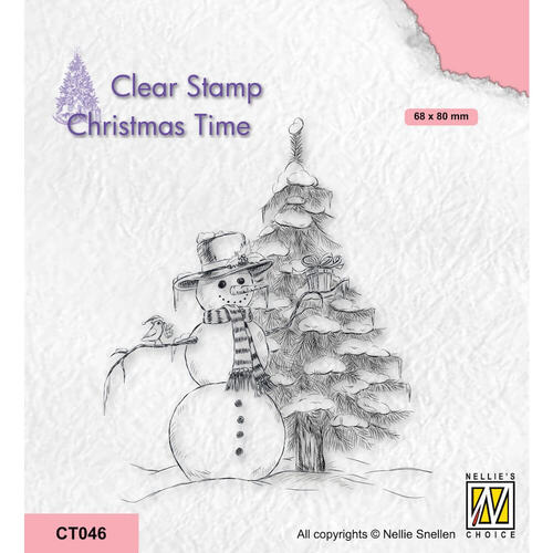 Nellie Snellen Clear Stamp Christmas Time - Snowman CT046