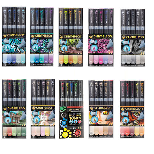Chameleon Pens - 5 PK Colour Tone Alcohol Markers - VARIOUS Sets to Choose from