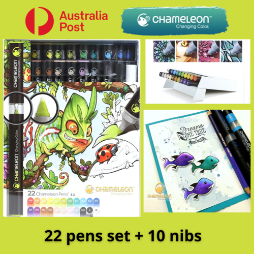 Chameleon Pens 22 Deluxe Markers Set + free 10 NIBS CT2202