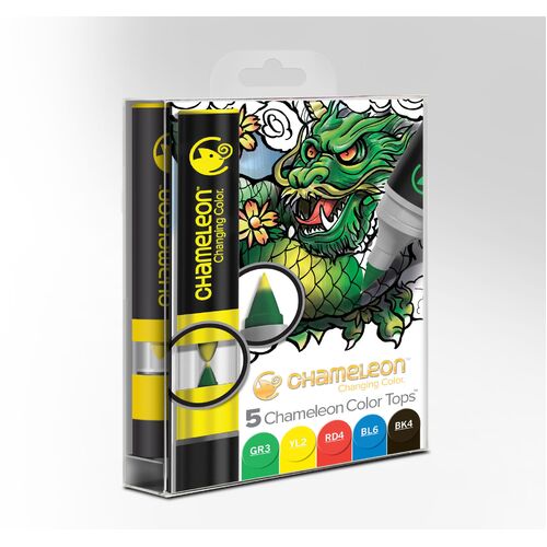 Chameleon Pens - 5 Color Tops Primary Tones Set CT4502UKAU