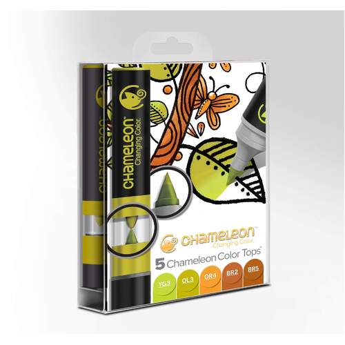 Chameleon Pens - 5 Color Tops Earth Tones Set CT4503UKAU