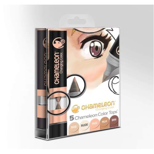 Chameleon Pens - 5 Color Tops Skin Tones Set CT4510UKAU