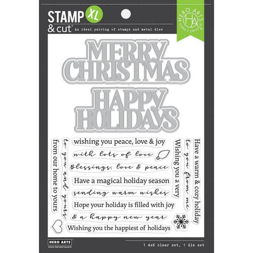 Hero Arts Clear Stamps and Dies - Christmas Holidays DC288