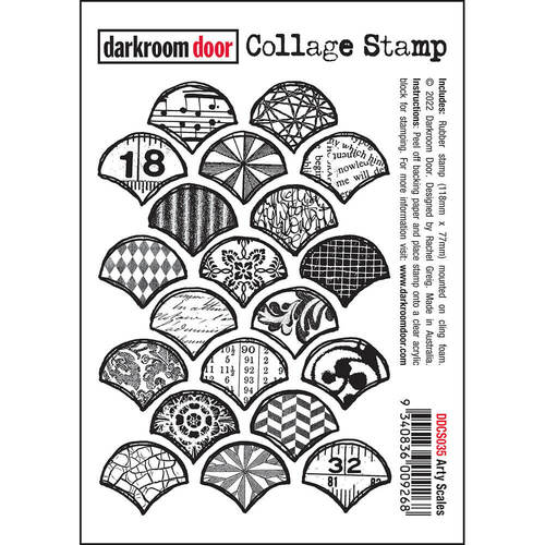 Darkroom Door Collage Stamp - Arty Scales DDCS035