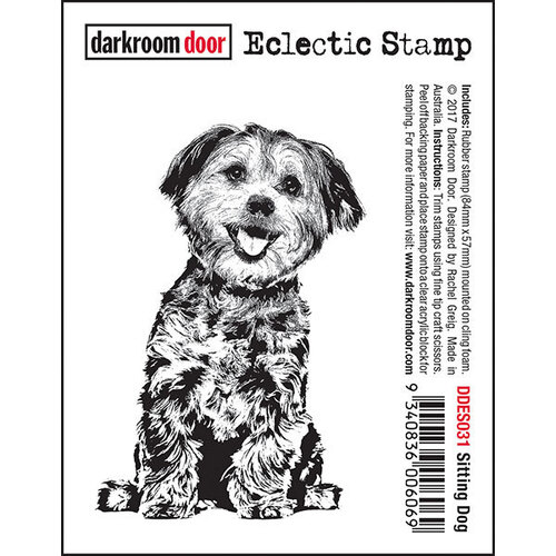Darkroom Door Eclectic Stamp - Sitting Dog DDES031