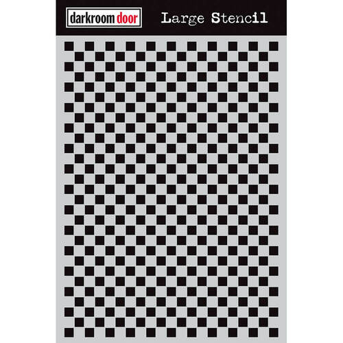 Darkroom Door Large Stencil - Checkered DDLS020