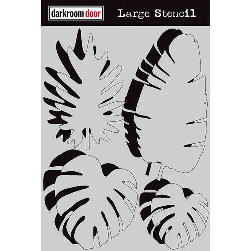 Darkroom Door Large Stencil - Tropical Leaves DDLS022