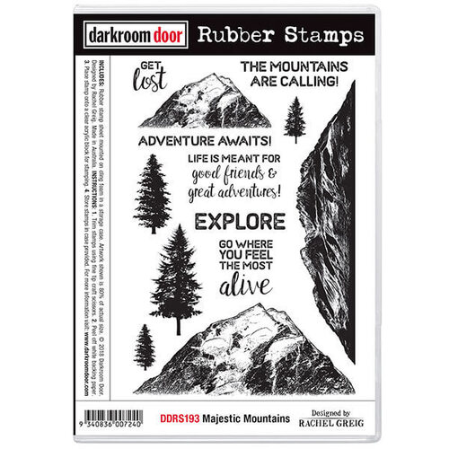 Darkroom Door Rubber Stamp Set - Majestic Mountains DDRS193