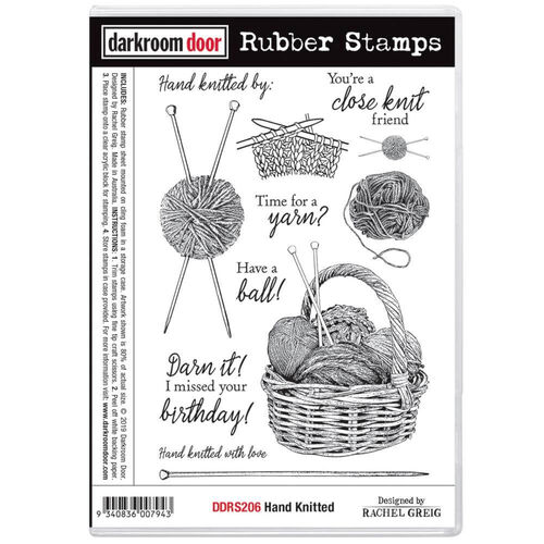 Darkroom Door Rubber Stamp Set - Hand Knitted DDRS206