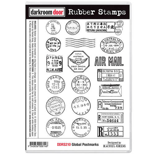 Darkroom Door Rubber Stamp Set - Global Postmarks DDRS210
