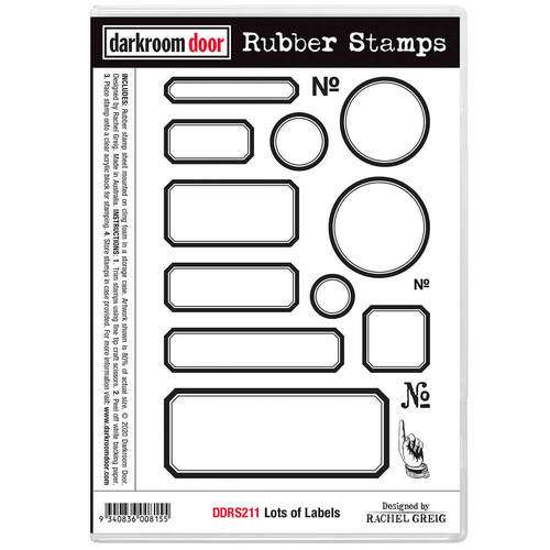 Darkroom Door Rubber Stamp Set - Lots of Labels DDRS211