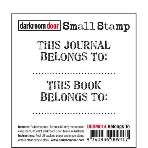Darkroom Door Small Stamp - Belongs To DDSM014