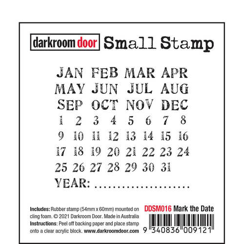 Darkroom Door Small Stamp - Mark The Date DDSM016
