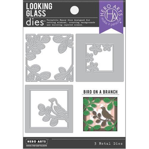 Hero Arts Fancy Dies - Looking Glass Bird on a Branch DF007