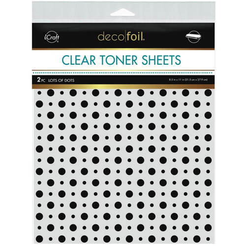 Deco Foil Clear Toner Sheets 8.5"X11" 2/Pkg - Lots Of Dots