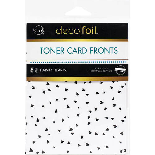 Deco Foil White Toner Sheets 4.25"X5.5" 8/Pkg - Dainty Hearts