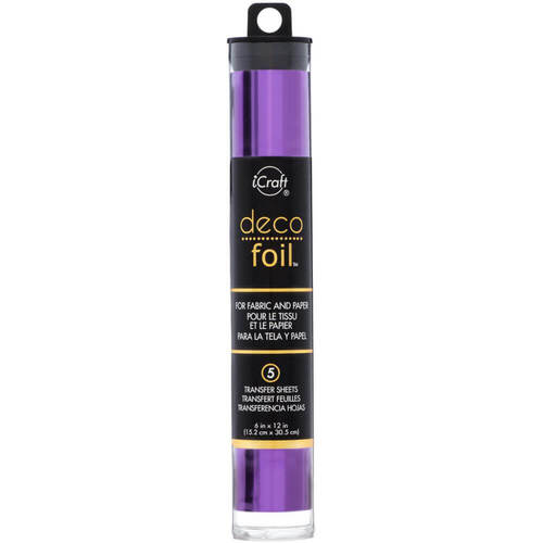 Deco Foil Transfer Sheets 6"X12" 5/Pkg - Purple