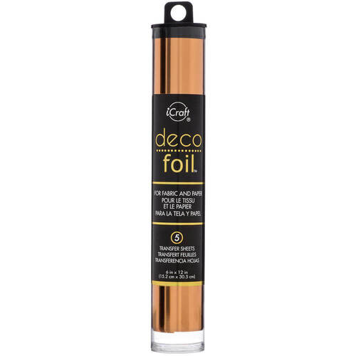 Deco Foil Transfer Sheets 6"X12" 5/Pkg - Copper