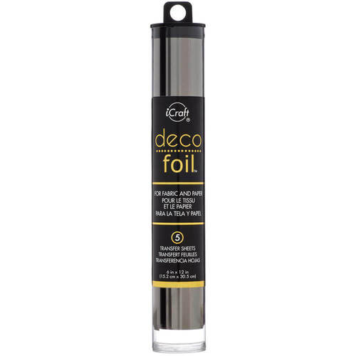 Deco Foil Transfer Sheets 6"X12" 5/Pkg - Pewter