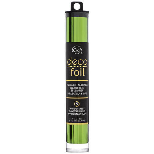 Deco Foil Transfer Sheets 6"X12" 5/Pkg - Spring Green