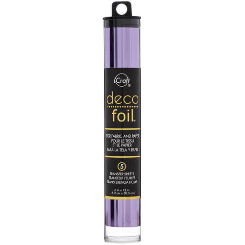 Deco Foil Transfer Sheets 6"X12" 5/Pkg - Lilac
