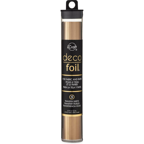 Deco Foil Transfer Sheets 6"X12" 5/Pkg - Bronze