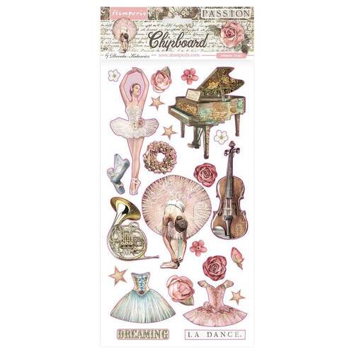Stamperia Adhesive Chipboard 6"X12" - Passion DFLCB21