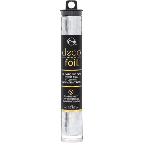 Deco Foil Specialty Transfer Sheets 6"X12" 5/Pkg - Silver Shattered Glass