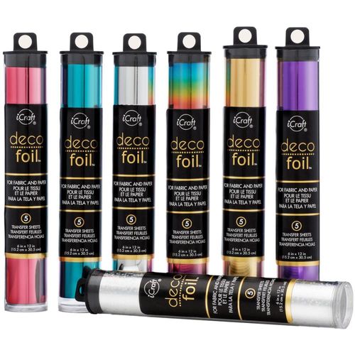 DECO FOIL Specialty Transfer Sheets 6"X12" 5/Pkg - Various Colour to choose from