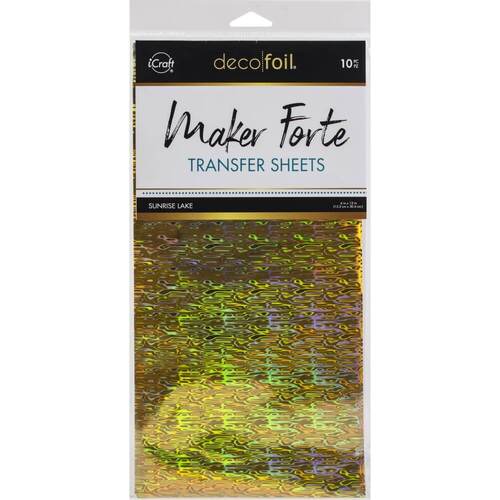 Deco Foil Transfer Sheets 6"X12" 10/Pkg - Sunrise Lake (By Maker Forte)