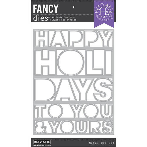 Hero Arts Fancy Dies - Happy Holidays Cover Plate (F) DI916