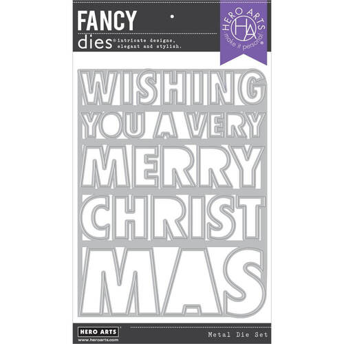 Hero Arts Fancy Dies - Very Merry Christmas Cover Plate (F) DI917