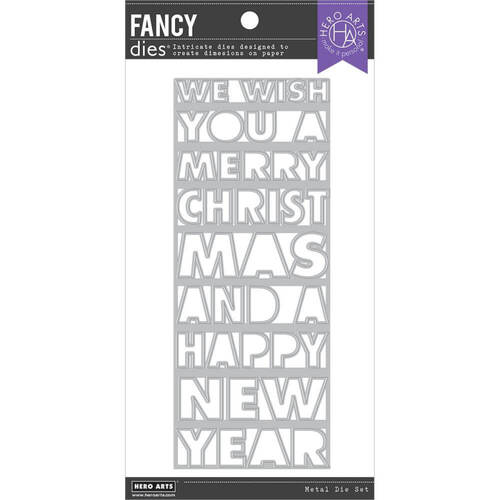 Hero Arts Fancy Dies - Slimline Christmas and New Year Cover Plate (H) DI918