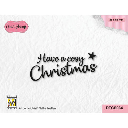 Nellie Snellen Text Clear Stamps - Cosy Christmas DTCS034