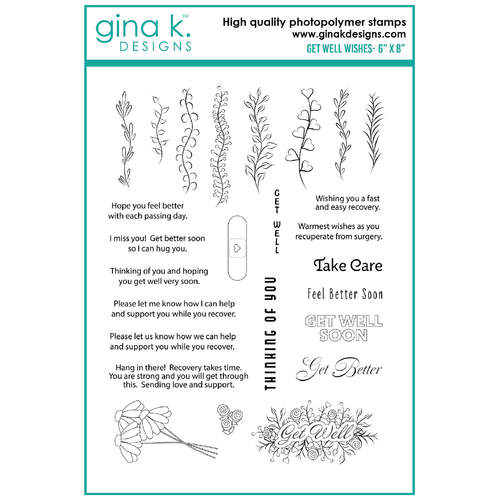 Gina K Designs Stamps - Get Well Wishes