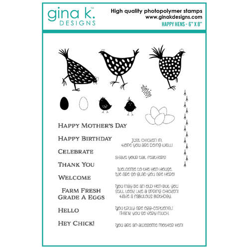 Gina K Designs Clear Stamps - Happy Hens