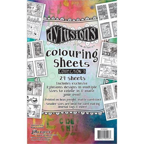 Dyan Reaveley's Dylusions Colouring Sheets #3 5"X8" DYA55433
