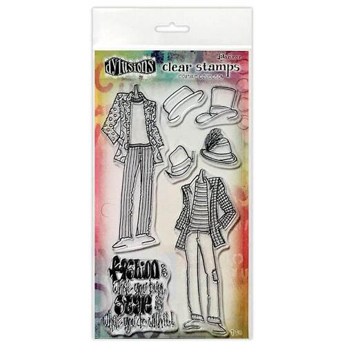 Dyan Reaveley's Dylusions Couture Clear Stamp - Man About Town Duo DYB78371