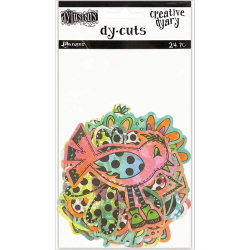 Dyan Reaveley's Dylusions Creative Dyary Die Cuts - Colored Birds & Flowers DYE58717