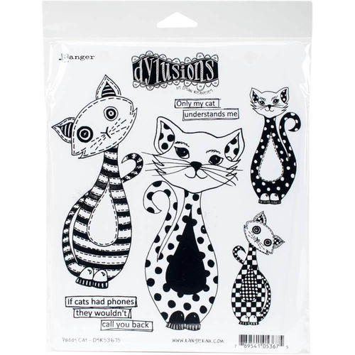 Dyan Reaveley's Dylusions Cling Stamps 8.5"X7" - Puddy Cat DYR53675