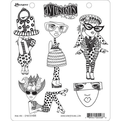 Dyan Reaveley's Dylusions Cling Stamps 8.5"X7" - Mini Me DYR55488